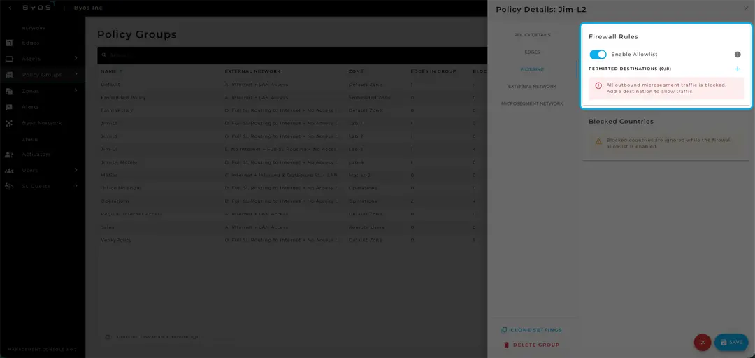 Configuring Firewall Rules
