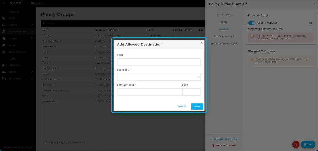 Configuring Firewall Rules