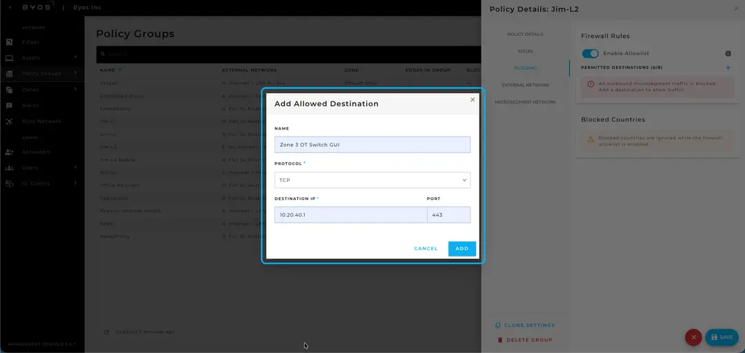 Configuring Firewall Rules
