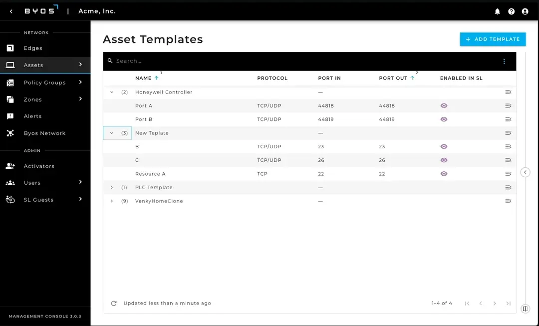 Asset Templates – Create a Template