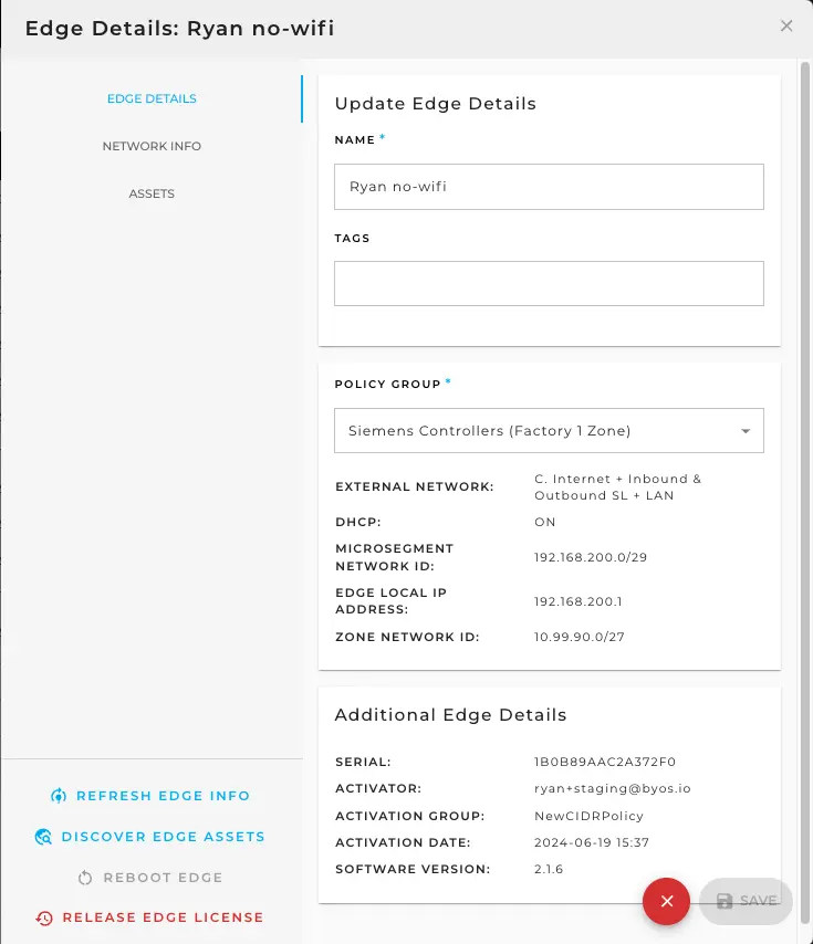 Managing Individual Edges – Edge Details