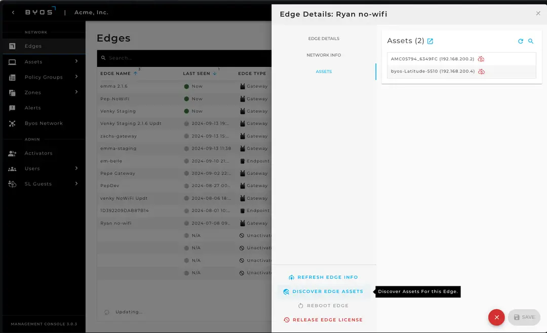Managing Individual Edges – Edge Assets