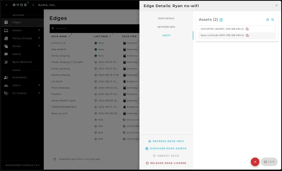 Edge Actions – Release Edge License