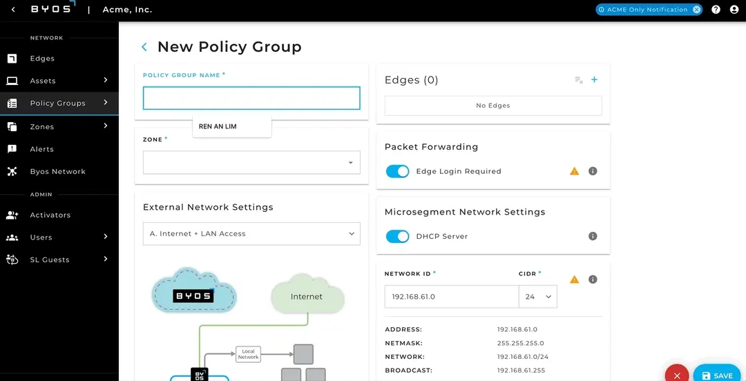 Add a Policy Group