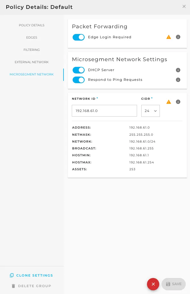 Microsegment Network