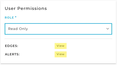 Role Permissions – Read Only
