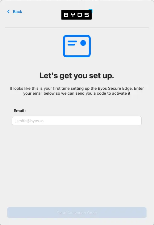 Step-by-Step Activation Instructions – 3) Enter your email address and check your inbox for the activation code