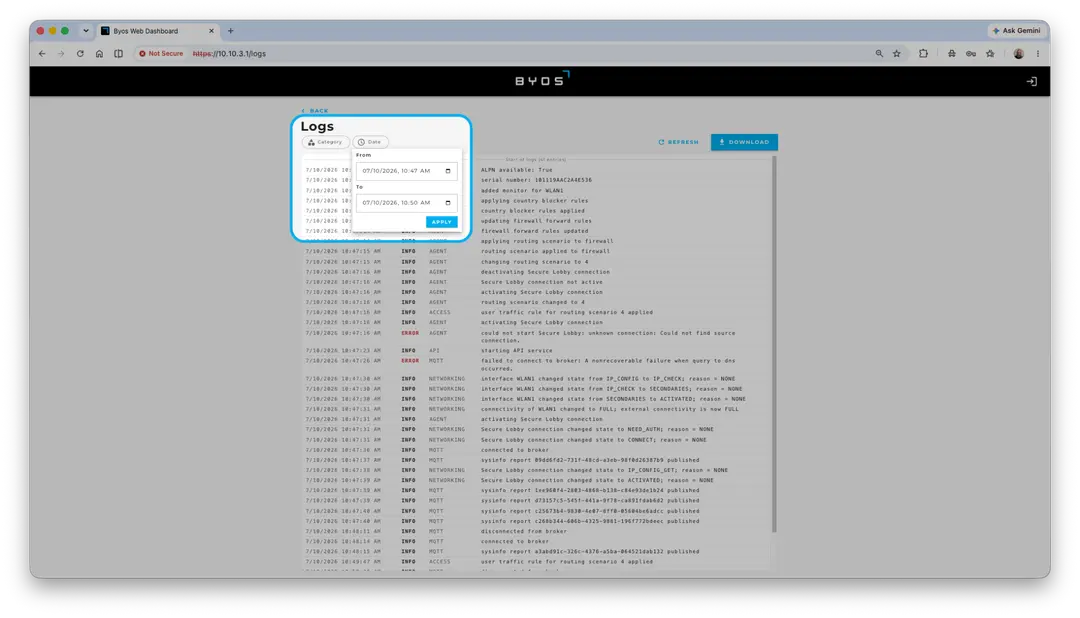 Overview – Collecting logs locally