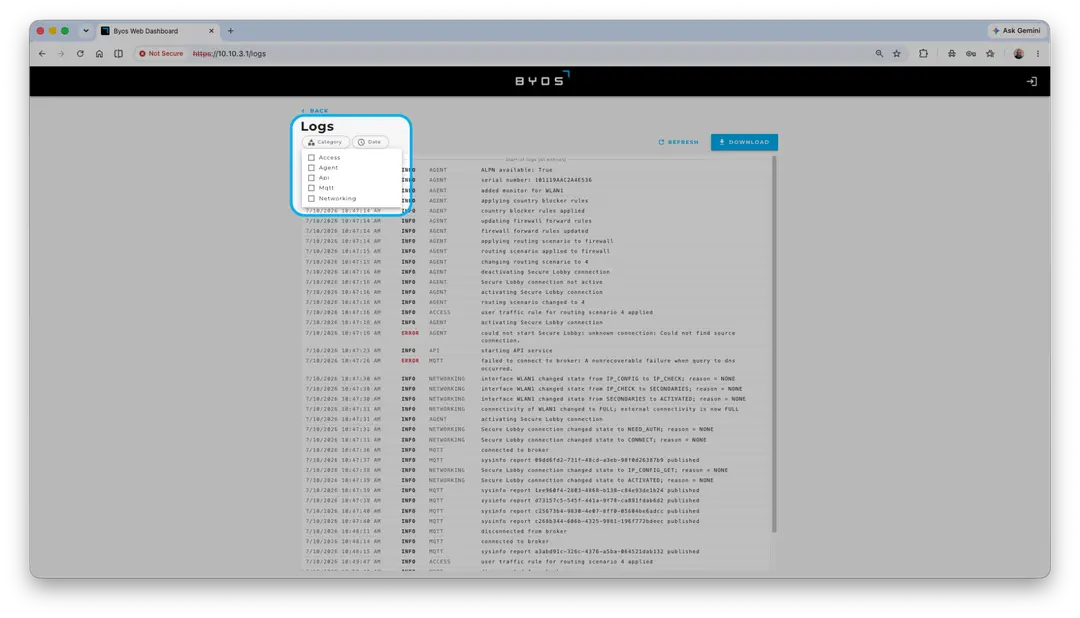Overview – Collecting logs locally
