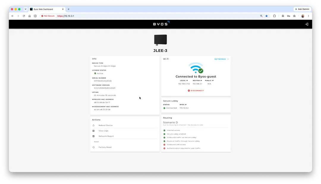 Overview – Accessing the local Edge interface