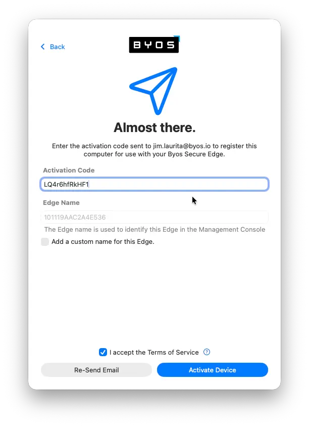 Step 4 — Enter the Activation Code