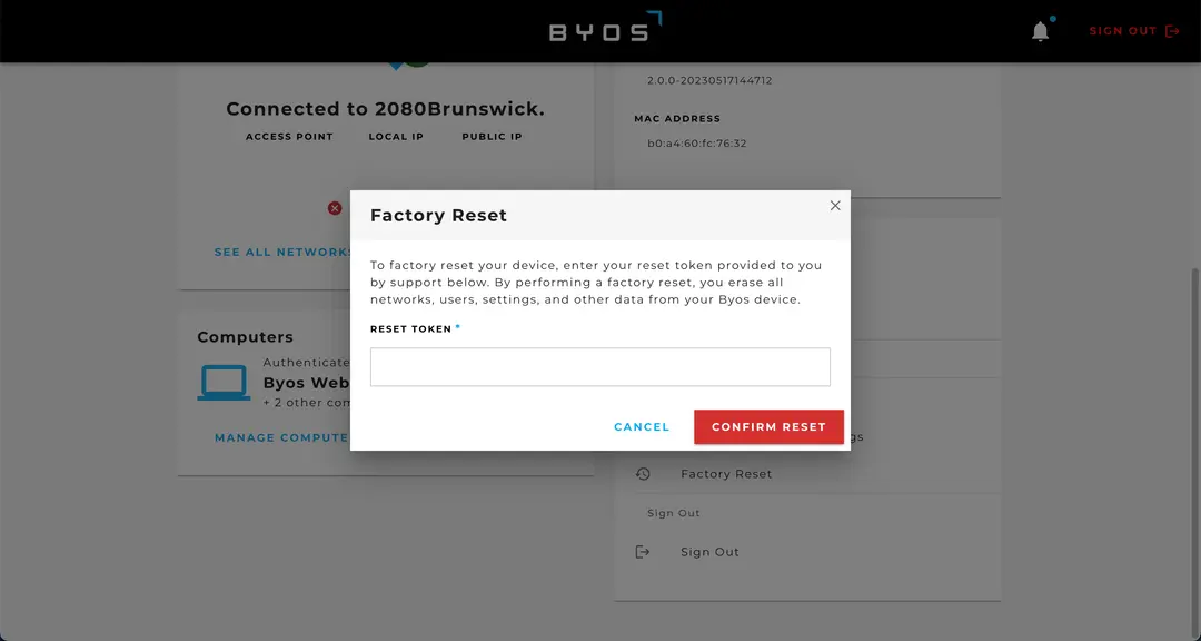 Factory Reset