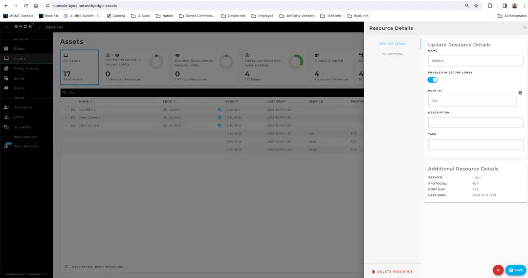 End to End Secure Remote Access – Accessing Assets through the Overlay